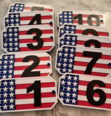 USA Flag with Numbers