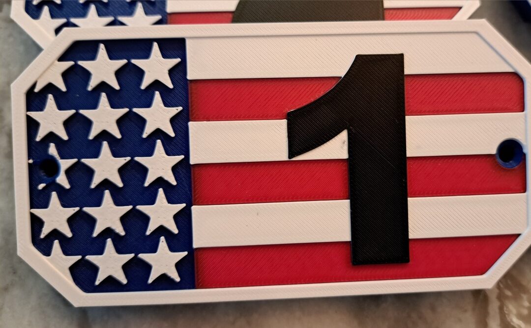 USA Flag with Numbers