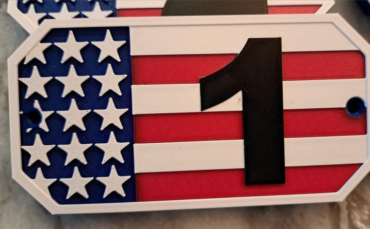 USA Flag with Numbers
