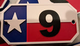 Texas Flag with Numbers