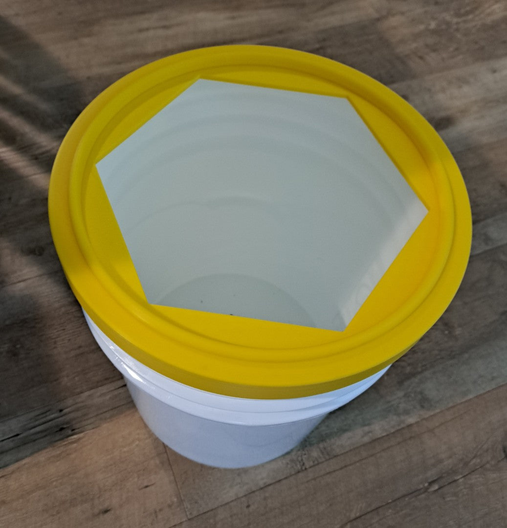 Wax Cappings Bucket Holder - Crush and Strain Lid