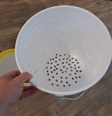 Wax Cappings Bucket Holder - Crush and Strain Lid