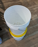 Wax Cappings Bucket Holder - Crush and Strain Lid